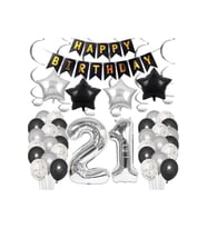 GÜMÜŞ FOLYO RARKAMLI BALON SET