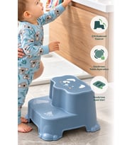 Kaydırmaz Çocuk Basamağı - Çift Katlı Banyo Merdiven Yükseltici Bebek Basam