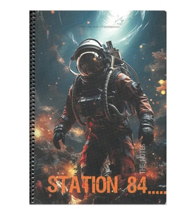 GIPTA STATION SPİRALLİ KARTON KAPAK A4 80YP. ÇİZGİLİ  DEFTER