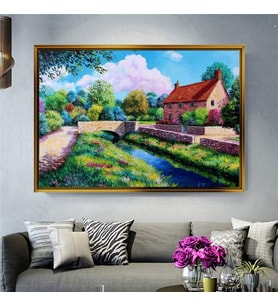 Altın Çerçeveli dekoratif tablo a89 (Gold)