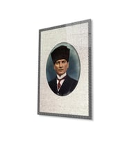 Atatürk Cam Tablo 4mm Dayanıklı Temperli Cam, Atatürk Glass Wall Art (Çok Renkli)