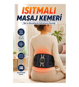 Isıtmalı Bel ve Bacak Masaj Kemeri Vücut Destekli Rahatlatıcı Masaj Cihazı