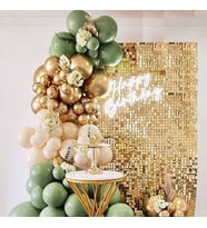 30 Küf Yeşili 15 Krom Gold 15 Deniz Kumu Pastel Ten Rengi  Balon Zinciri-
