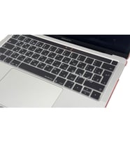 Rusça Klavye Macbook Pro Kılıf A1706 A1989 A2159 A1707 A1990 ile Uyumlu Koruyucu (Siyah)