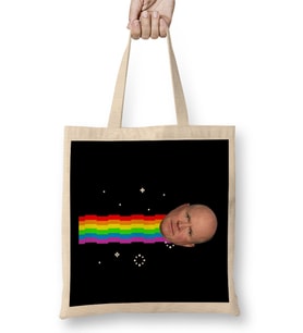 Phil Mitchell Nyan Cat Meme Bez Çanta Uzun Saplı