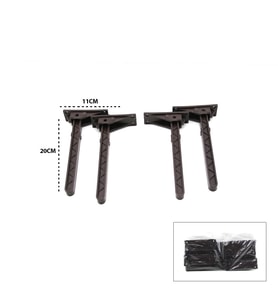 4 ADET KAHVERENGİ SOFRA AYAK KOMPLE PLASTİK 20CM AÇ KAPA (5343)