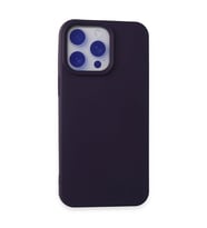 Apple İphone 15 Pro Max Kılıf Nano İçi Kadife Silikon - Mor