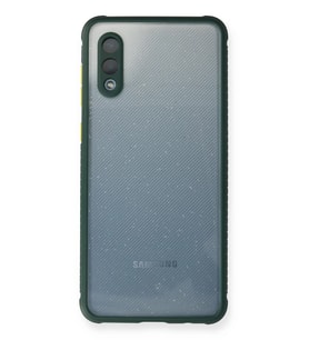 Mey İthalat® Samsung Galaxy A02 Kılıf Miami Şeffaf Silikon - Koyu Yeşil