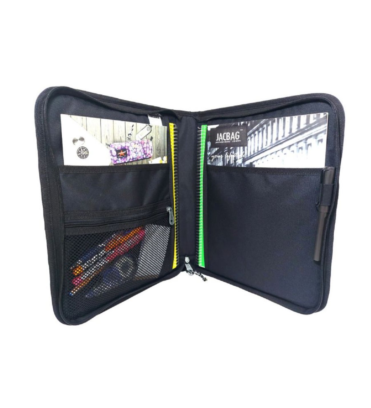Jacbag Saks Mavi A4 Organizer Fermuarlı Dosya ve Evrak Çantası (Erkek)