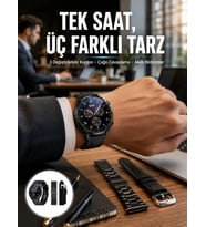 Akıllı Saat Yeni Nesil Üç Kordonlu Nabız Ölçer Çağrı Cevaplama Yeni Nesil