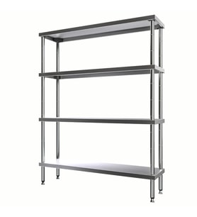 Vital  VRDD-10761 İstif Rafı -Demonte 4 Katlı, Düz Tablalı, Light