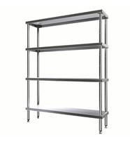 Vital  VRDD-10761 İstif Rafı -Demonte 4 Katlı, Düz Tablalı, Light