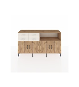 Kronos Konsol 4 Raflı 4 Çekmeceli 4 Kapaklı 176x59x99 Çam-Çam/Aytaşı