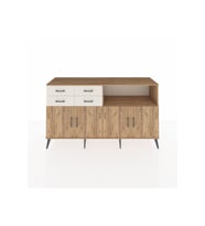 Kronos Konsol 4 Raflı 4 Çekmeceli 4 Kapaklı 176x59x99 Çam-Çam/Aytaşı