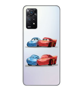 Redmi Note 11S - Note 11 Uyumlu Mcqueen ve Sally Tasarımlı Şeffaf Telefon Kılıfı