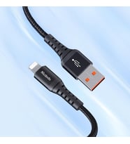 Lexroo CA-2261 İphone Hızlı Data-Şarj Kablo 3A 1Mt - Siyah