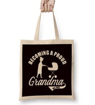 Proud Grandma 2022 Newborn Grandson Granddaughter Family Bez Çanta Uzun Saplı