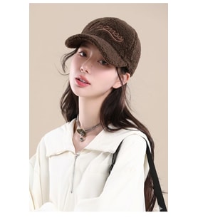 Valkyrie Peluş Şapka Kadın Erkek Unisex Kışlık Şapka Nakışlı Ayarlanabilir Teddy Şapka Koyu Kahve