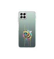 Samsung Galaxy M33 ile uyumlu Splash arı tasarımlı şeffaf silikon kılıf