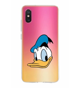 Xiaomi Mi 8 Pro Uyumlu Kapak Donald Duck Tasarımlı Şeffaf Silikon Kılıf