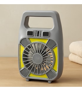 USB Şarjlı 2in1 Mini Fan ve Fener 10W? 2 Kademe, Su Geçirmez, Taşınabilir