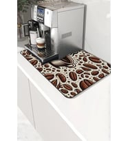 Valerine Life Kahve Makinesi Matı Su Geçirmez Yıkanabilir Çaycı, Çay Espresso Pad 35x45cm 27240101 (Kahverengi)