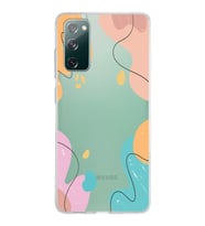 Samsung Galaxy S20 FE Kapak Karışık Renkler Tasarımlı Şeffaf Silikon Kılıf