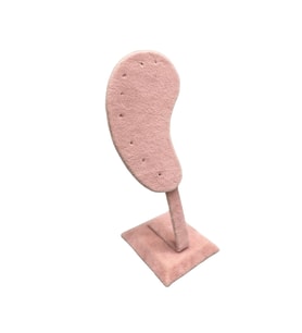 Yerli Üretim Süet Kumaş Pembe Renk Ayaklı Küpe Sergileme Dekoru