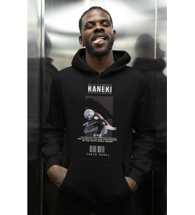 Ken Kaneki Tokyo Ghoul Baskılı Unisex Oversize Anime Karakter Hoodie