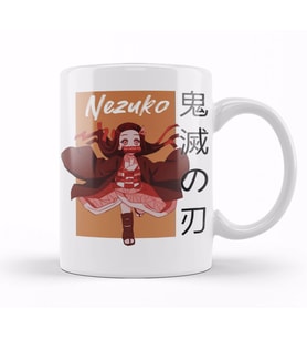 Graphic Demon Slayer Dark Fantasy Anime Nezuko Meme Art Kupa Bardak Porselen