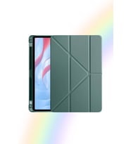 Galaxy Tab A9 8.7 İnç 2023 Uyumlu Fuchsia Kalem Bölmeli Akıllı Tablet Kılıfı (Yeşil)