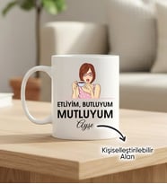 Kişiye Özel Kupa - Etliyim Butluyum Mutluyum