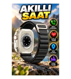8 Ultra Akıllı Saat NFC ve GPS Uyumlu Uyku ve Sağlık Takibi Sesli Görüşme Özellikli