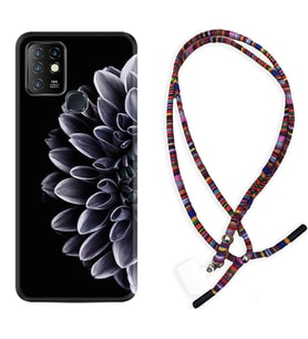 INFINIX Hot 8 9 10 11S Hot 10 Play 10T Kılıf Boyun Asklı Rasta Silikon Çiçekler 1639