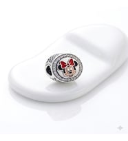 Kadın Minnie Mouse Karakterli Gümüş Charm