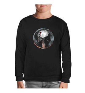 Punisher - Logo Shot Siyah Çocuk Sweatshirt