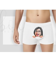 BK Gift Kişiye Özel Karikatürlü Eğlenceli Beyaz Erkek Boxer, Yıl Dönümü/ Doğum Günü / Sevgililer Günü Hediyeleri,  Erkek Arkadaş Hediye, Esprili Hediye-14