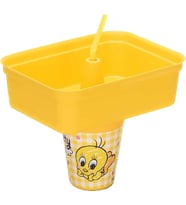 Tweety Köşeli Mısır Kovalı Pipetli Bardak