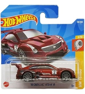 Hot Wheels - '16 Cadillac Ats-V R - Hw Turbo 3/10 - Hcw49 - Kısa Kart - Gm - Koyu Kırmızı - Mattel 2 (Çok Renkli)