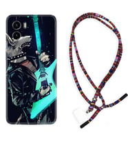 Vivo Y15S Y32 Y33S Y51 Y53S Kılıf Boyun Asklı Rasta Silikon Dog Guitar 1789