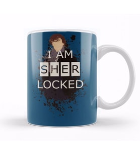 I am Sher Locked Kupa Bardak Porselen