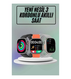 Mey İthalat® Akıllı Saat Çok Fonksiyonlu Uzun Pil Ömürlü Çağrı Cevaplayabilen Kol Saati