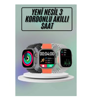 Mey İthalat® Akıllı Saat Çok Fonksiyonlu Uzun Pil Ömürlü Çağrı Cevaplayabilen Kol Saati