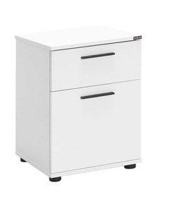 Adore Mobilya White Çekmeceli Kapaklı Komodin-Mat Beyaz 40x57x41 cm (GxYxD)