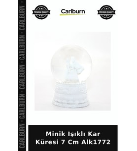 Özel Üretim Dekoratif Hediyelik Biblo Masaüstü Cam Minik Işıklı Kar Küresi 7 Cm Alk1772