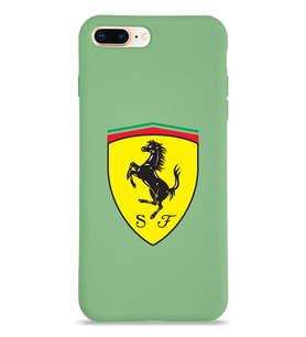 Apple iPhone 7 Plus Uyumlu Lansman Kılıf Ferrari Tasarımlı Altı Kapalı İçi Kadife Kaplı  Kapak (Şeffaf)