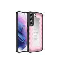 Samsung Galaxy S21 FE Uyumlu Kılıf Aynalı Desenli Kamera Korumalı Parlak Zore Mirror Kapak (Açık Pudra)