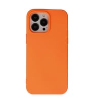 Apple İphone 14 Pro Max Kılıf Nano İçi Kadife Silikon - Turuncu