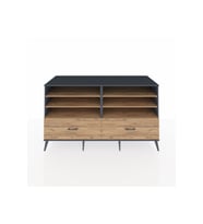 Kronos Konsol 6 Raflı 2 Çekmeceli  176x59x99 Antrasit-Çam