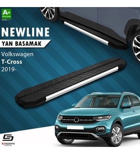 S-Dizayn VW T-Cross NewLine Krom Yan Basamak 173 Cm 2019-2023 A+ Kalite